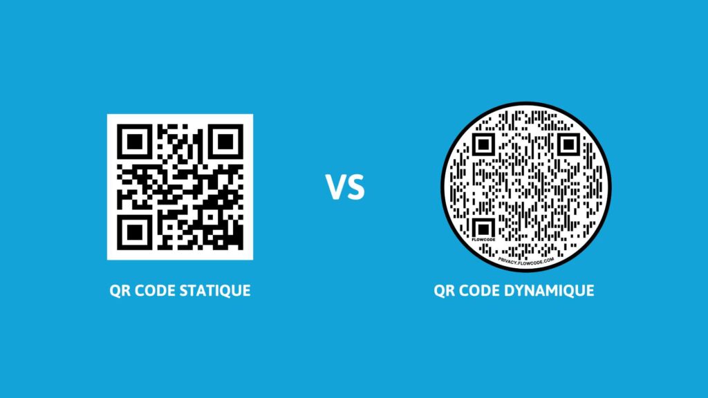 Une image qui montre un code QR statique et un code QR dynamique